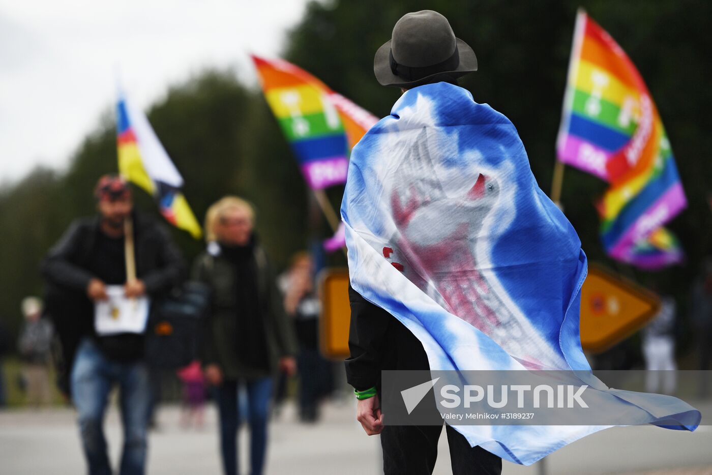 Protests outside US air base in Ramstein