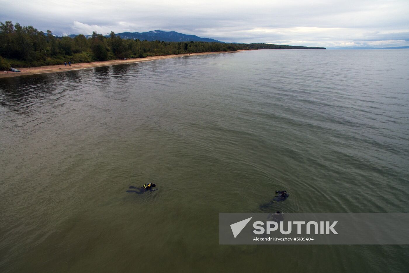 Garbage removal at Lake Baikal's water area and shores