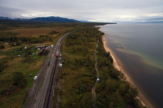Garbage removal at Lake Baikal's water area and shores