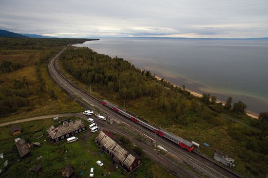 Garbage removal at Lake Baikal's water area and shores