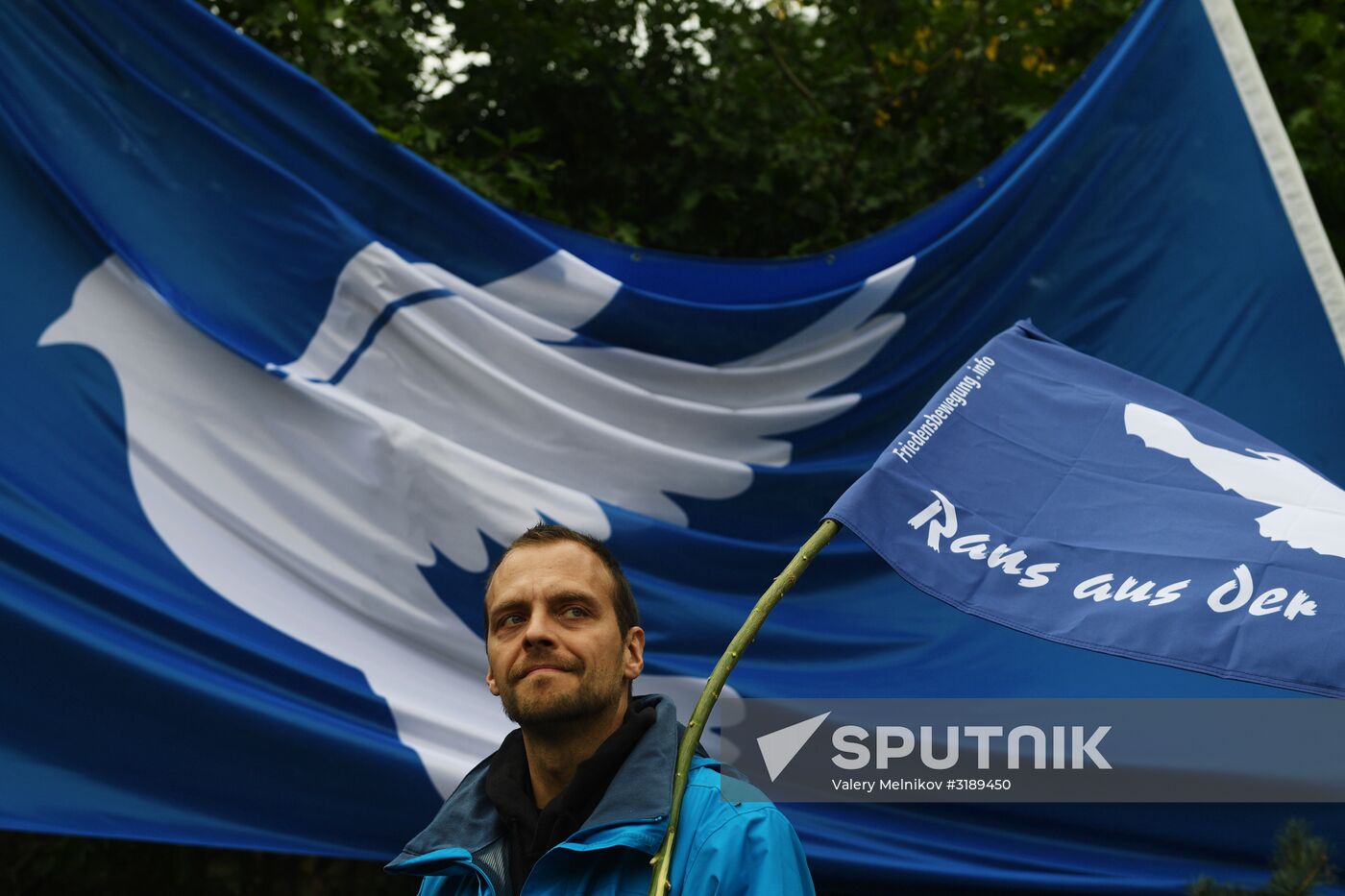 Protests outside US air base in Ramstein