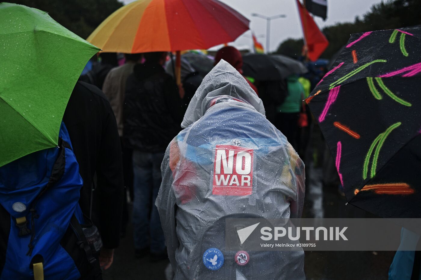 Protests outside US air base in Ramstein