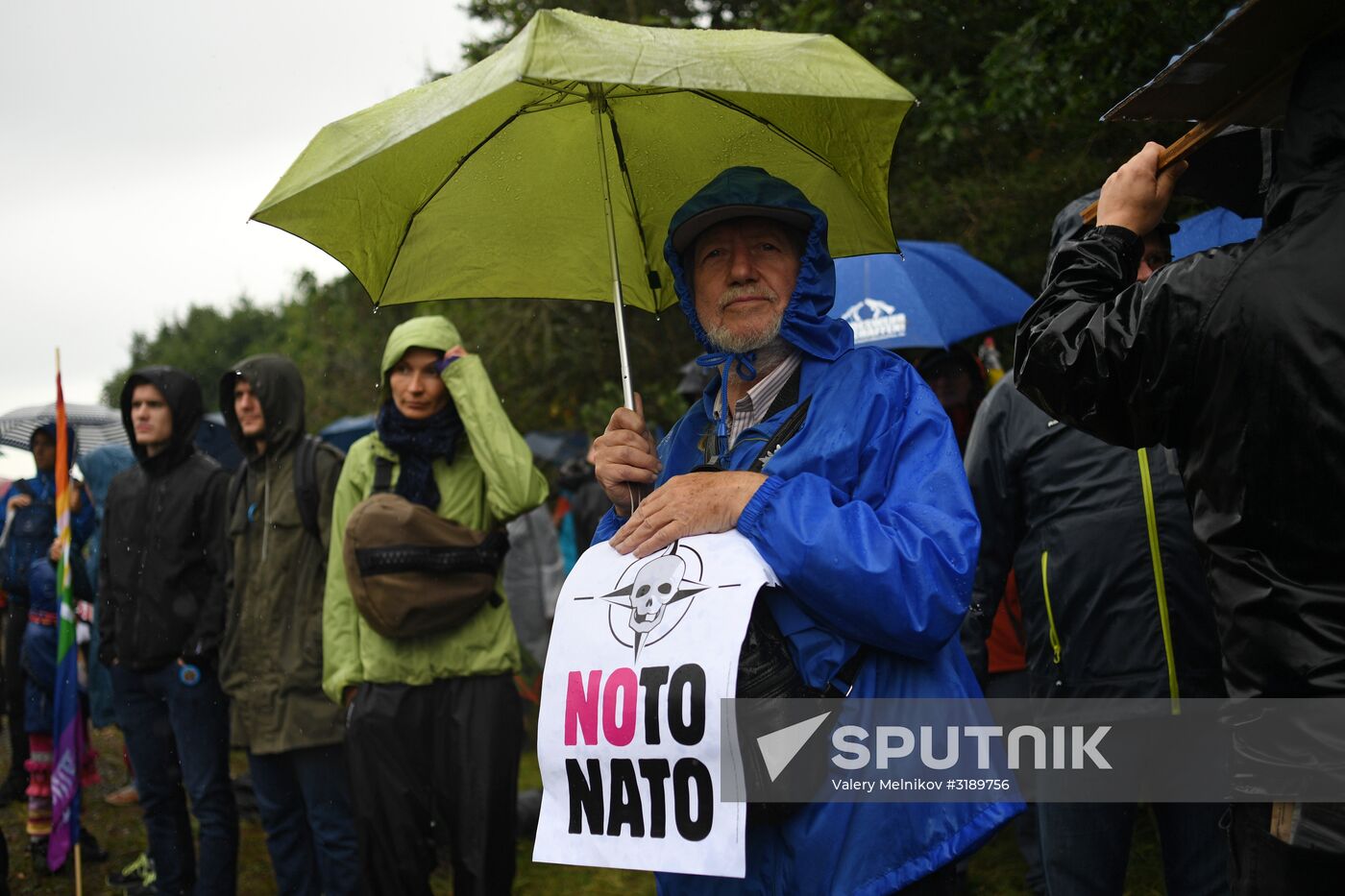 Protests outside US air base in Ramstein