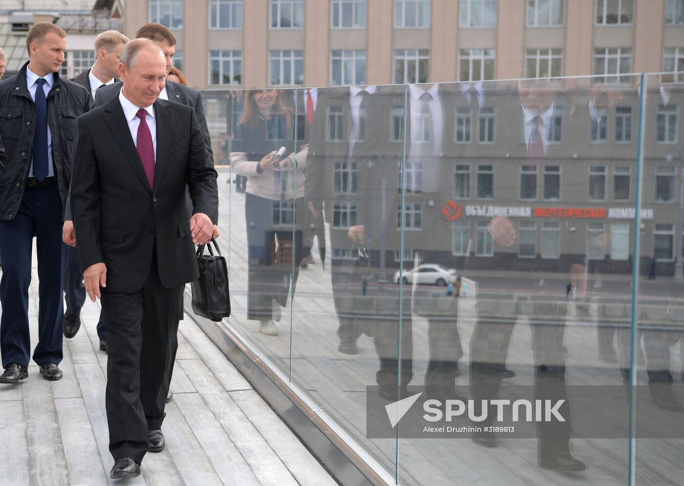 President Vladimir Putin visits Zaryadye Park in Moscow