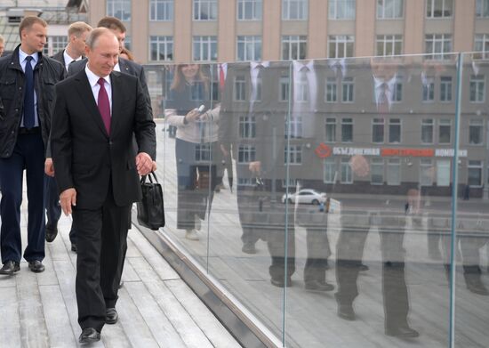 President Vladimir Putin visits Zaryadye Park in Moscow