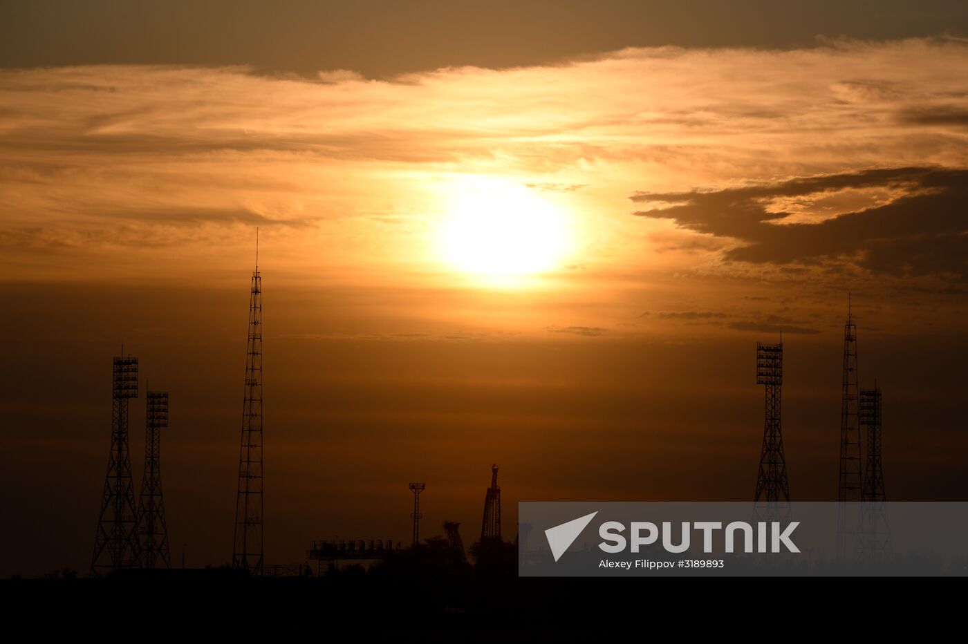 Soyuz-FG space missile brought to launch pad at Baikonur Cosmodrome