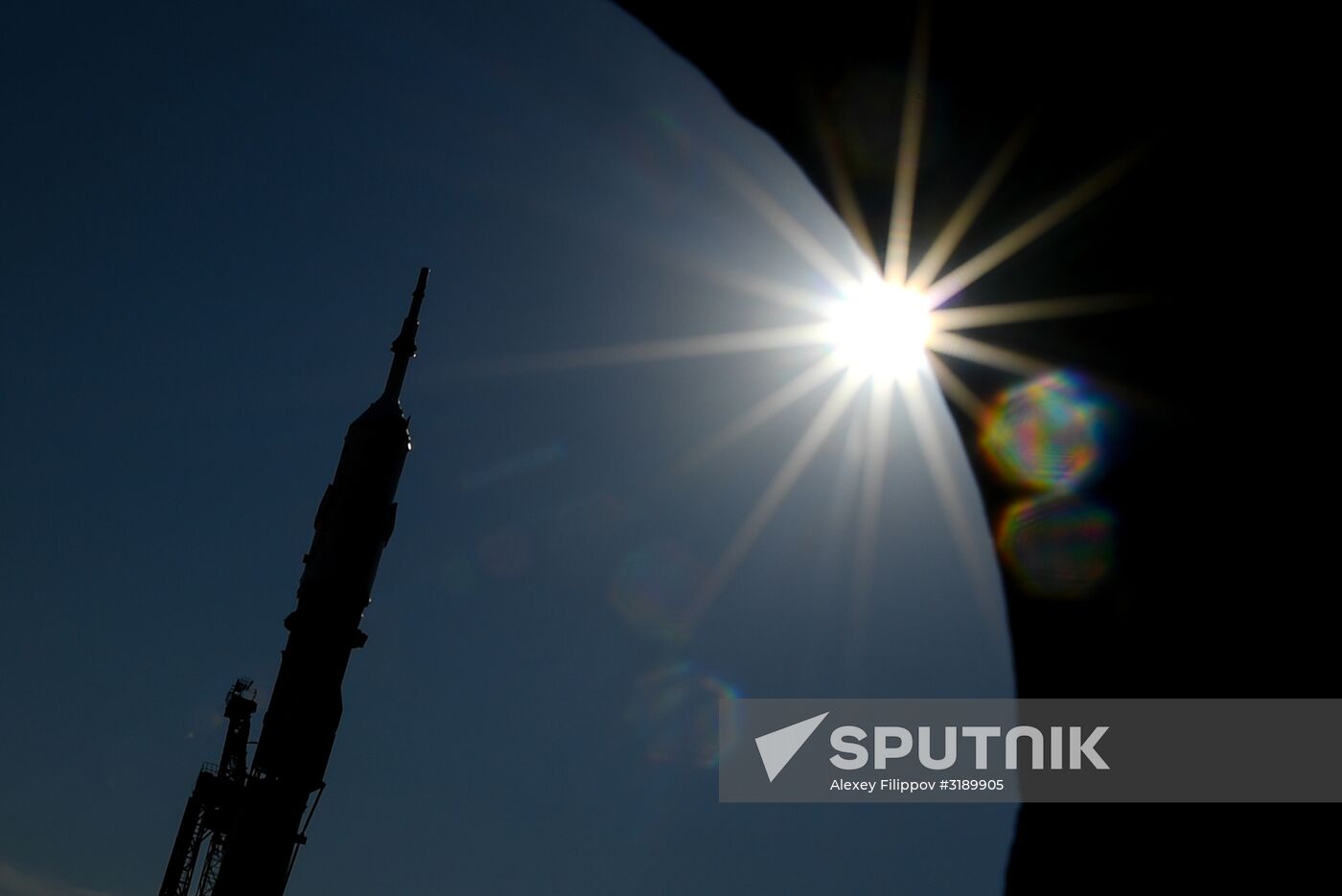 Soyuz-FG space missile brought to launch pad at Baikonur Cosmodrome