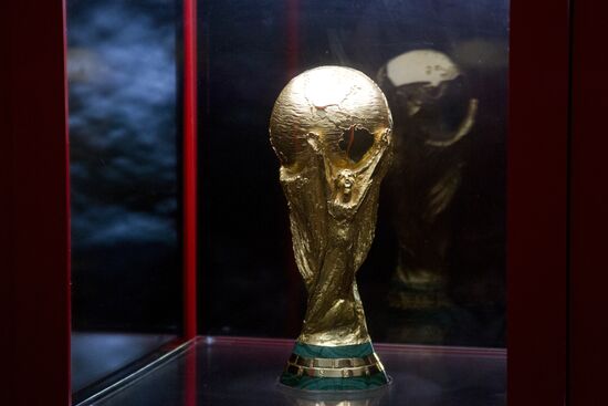 2018 FIFA World Cup Trophy presented in Krasnoyarsk