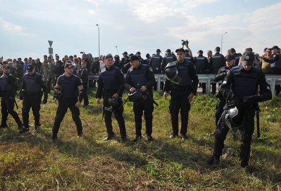 Situation at Krakowiec border crossing point where Saakashvili intends to enter Ukraine