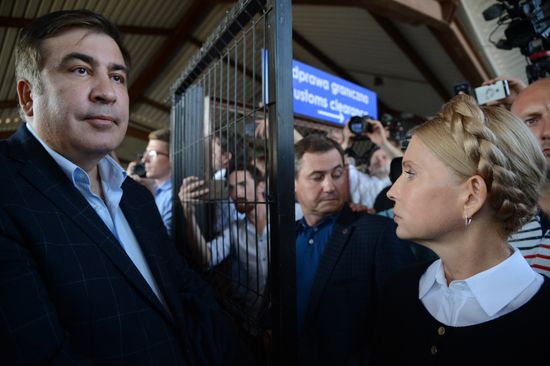 Mikheil Saakashvili crosses Polish-Ukrainian border