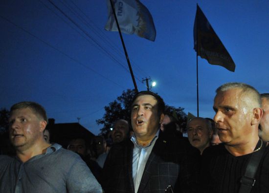 Mikheil Saakashvili crosses Polish-Ukrainian border