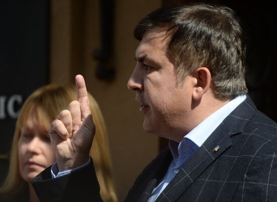 News conference with Mikheil Saakashvili in Lviv