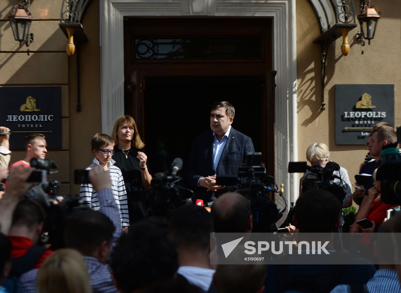 News conference with Mikheil Saakashvili in Lviv