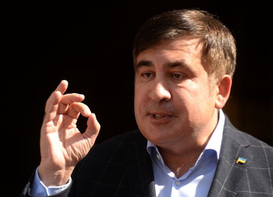 News conference with Mikheil Saakashvili in Lviv