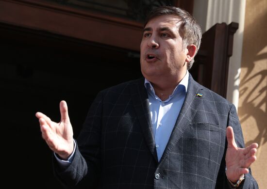 News conference with Mikheil Saakashvili in Lviv