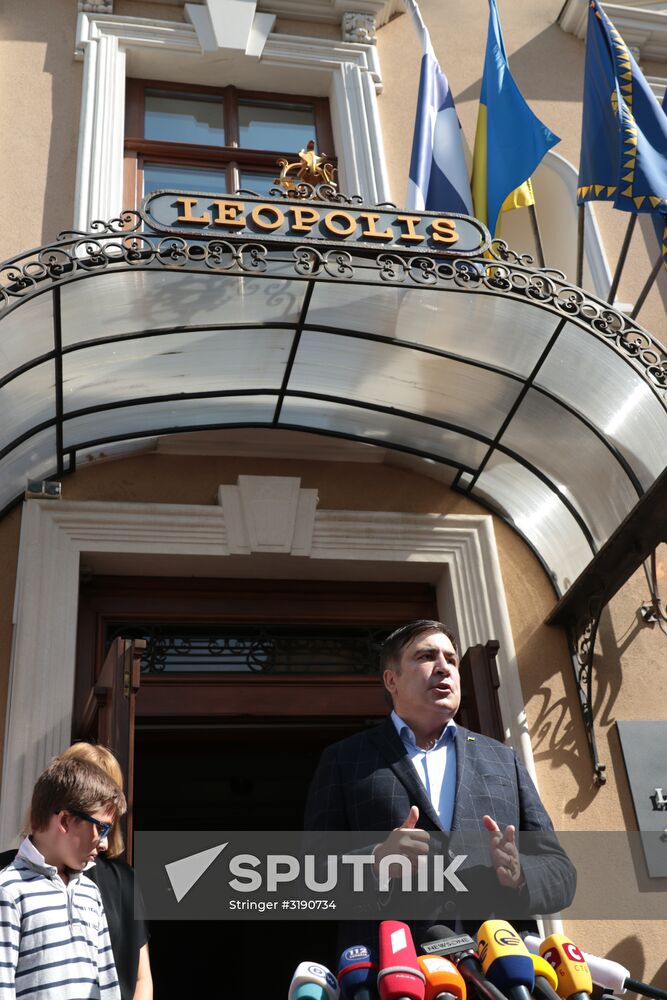 News conference with Mikheil Saakashvili in Lviv