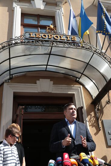 News conference with Mikheil Saakashvili in Lviv