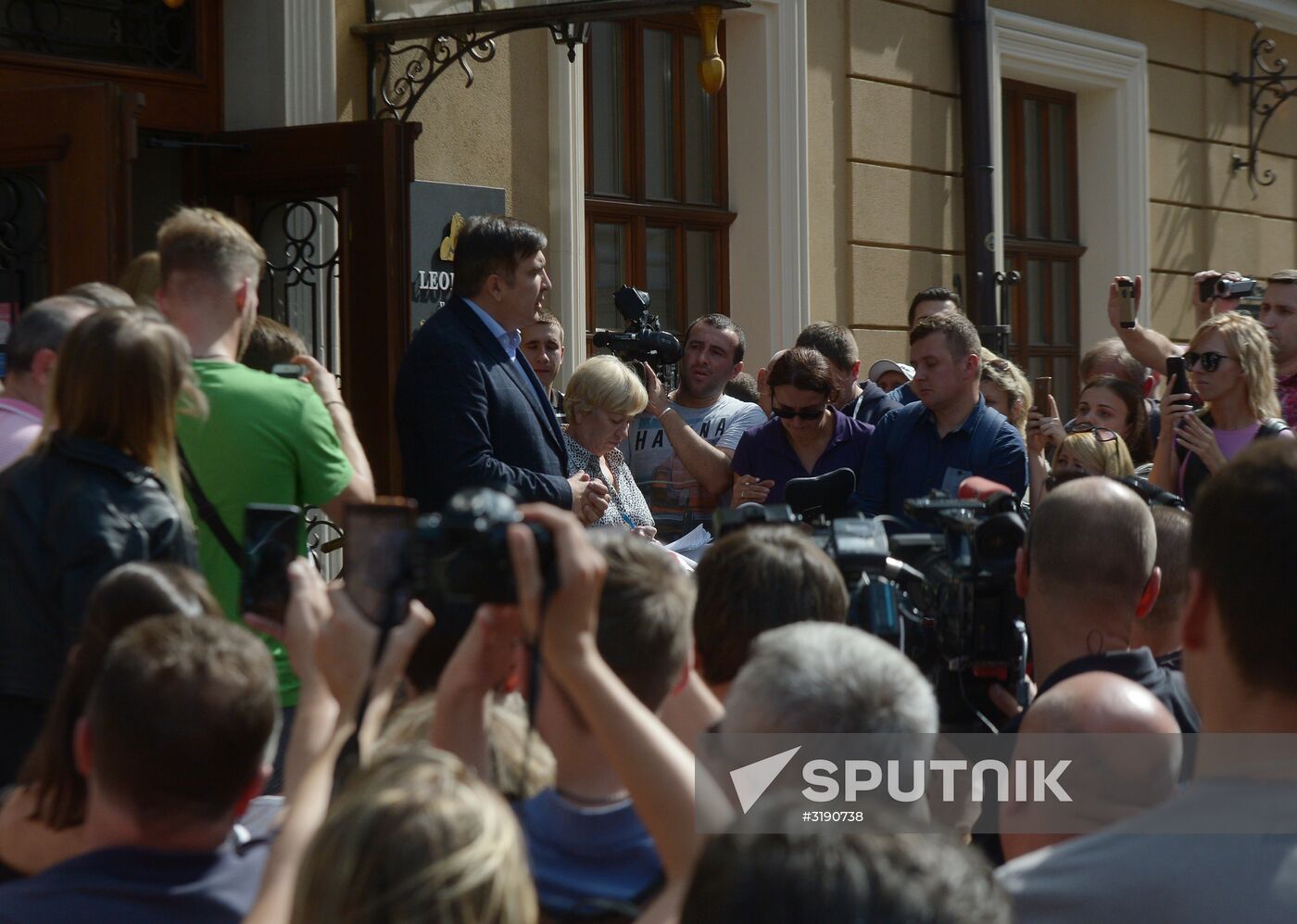 News conference with Mikheil Saakashvili in Lviv