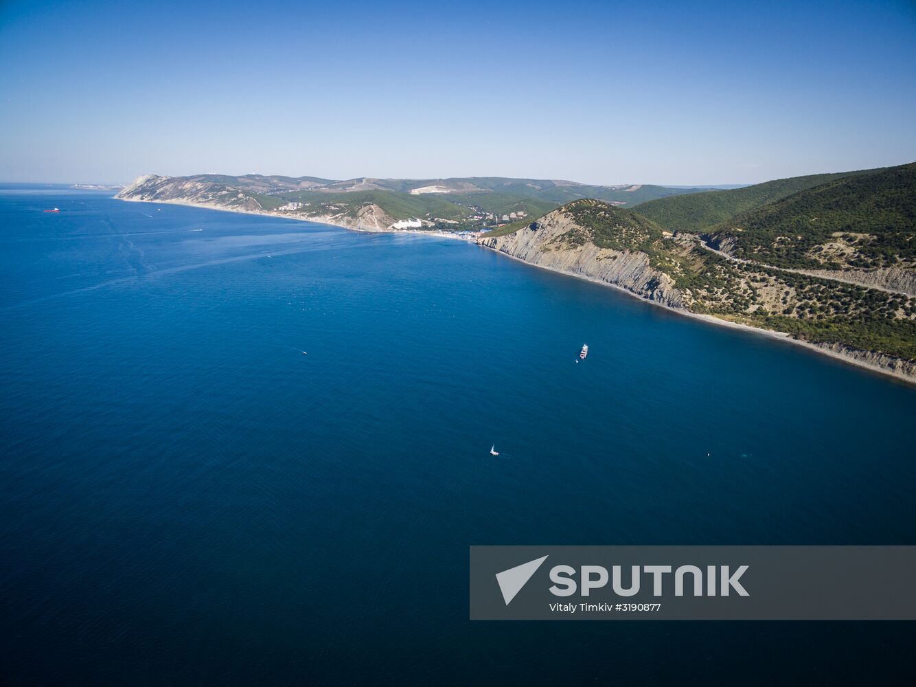 Black Sea coast near Utrish Reserve in Krasnodar Territory