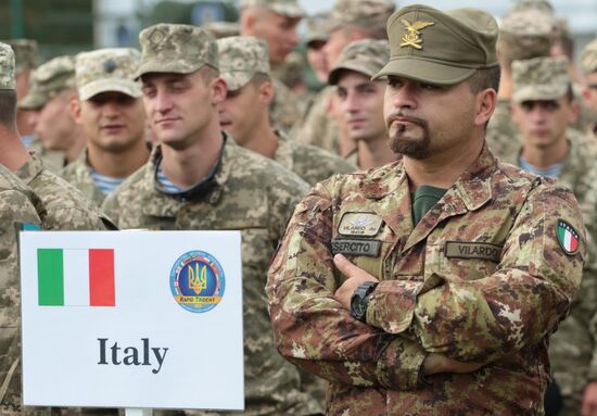 Opening ceremony of Rapid Trident-2017 military exercises in Lvov Region