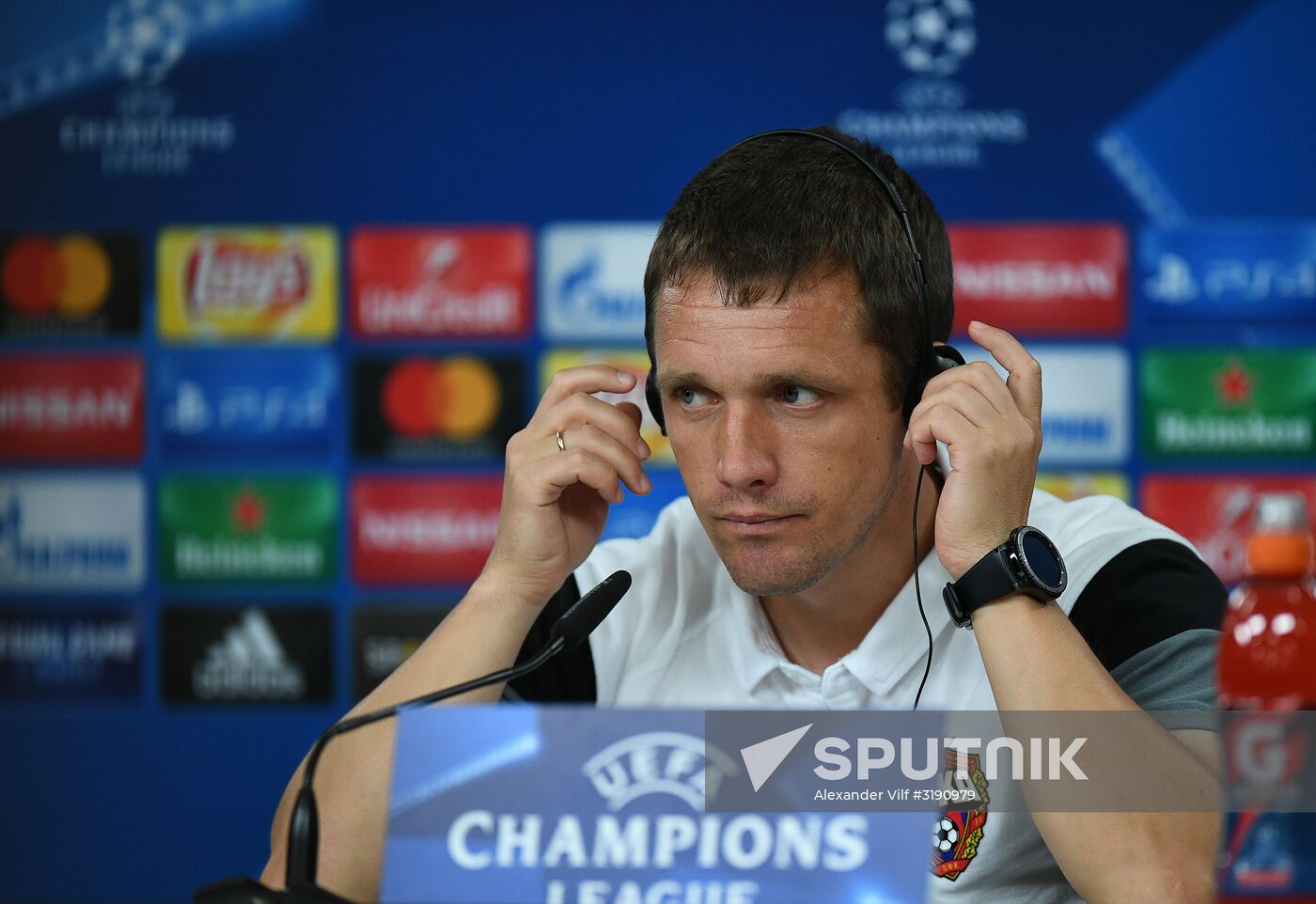 Football. Champions League. CSKA's training session