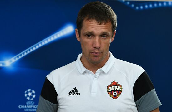 Football. Champions League. CSKA's training session