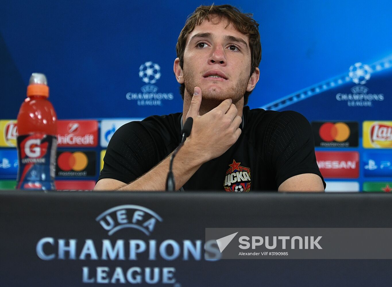 Football. Champions League. CSKA's training session