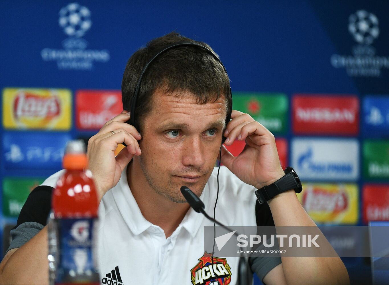 Football. Champions League. CSKA's training session