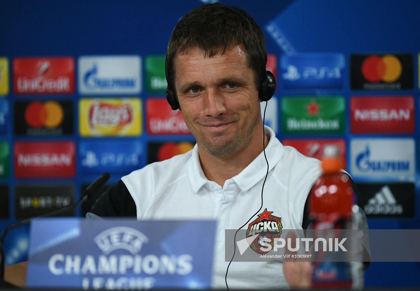 Football. Champions League. CSKA's training session