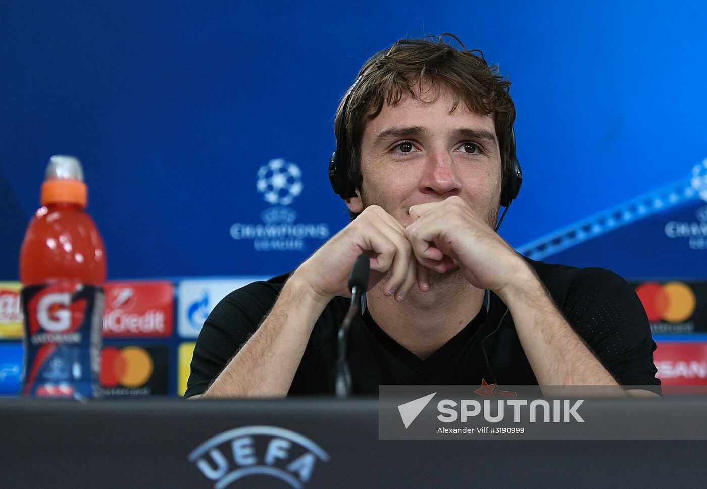 Football. Champions League. CSKA's training session