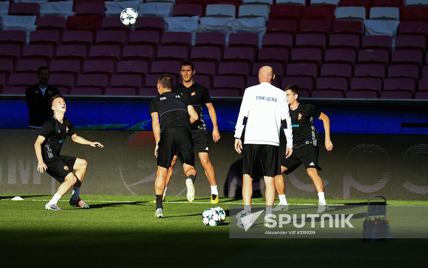 Football. Champions League. CSKA's training session