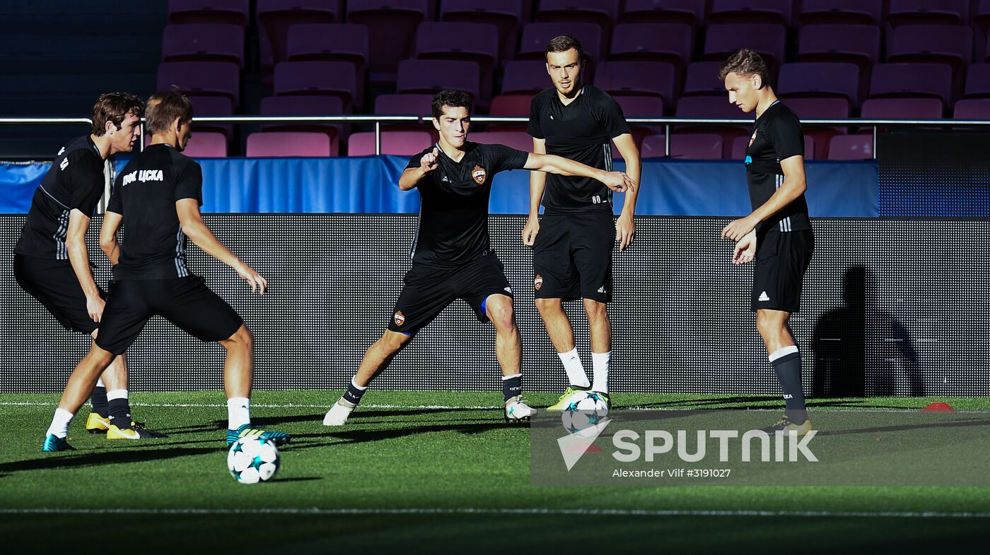 Football. Champions League. CSKA's training session