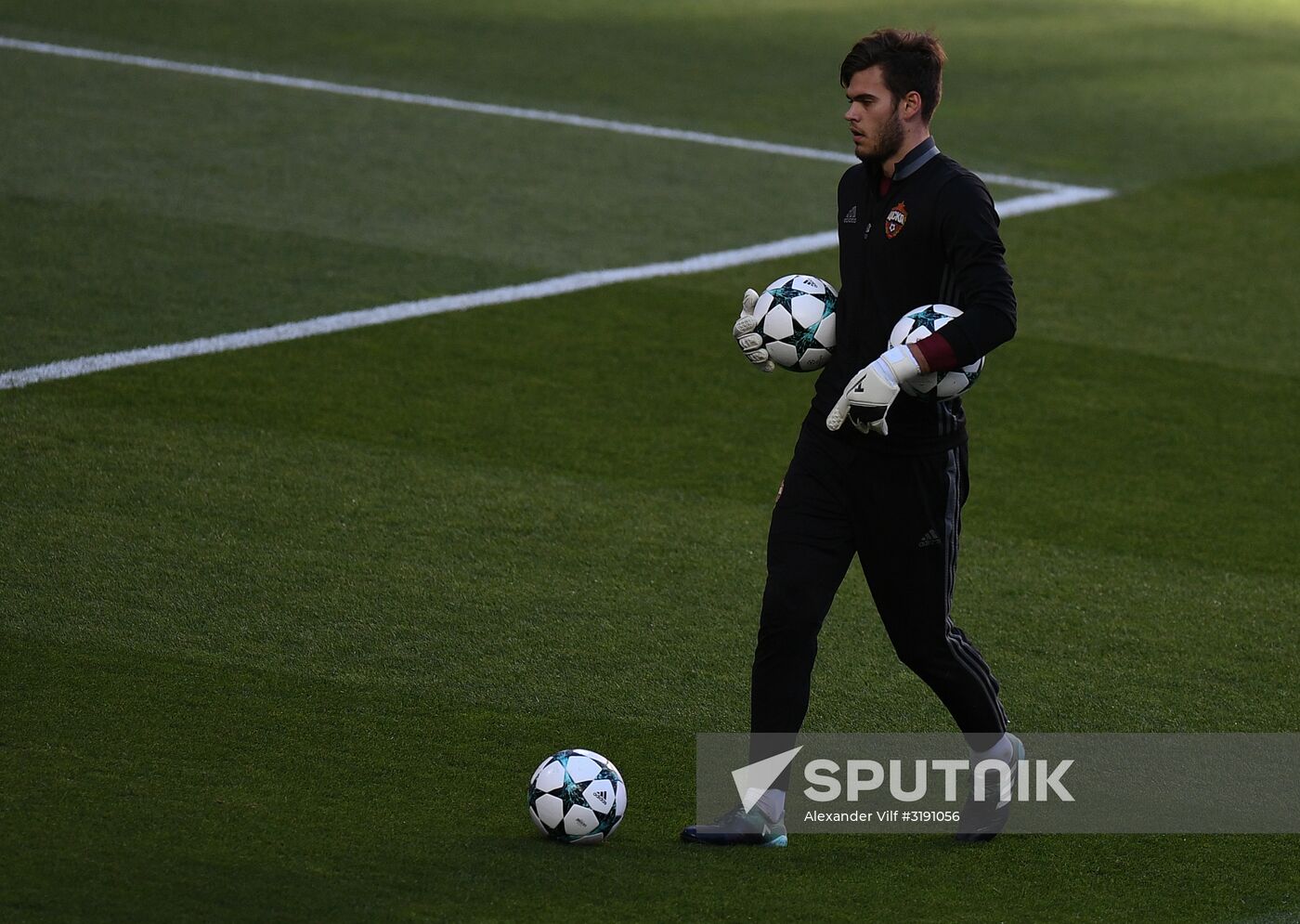Football. Champions League. CSKA's training session