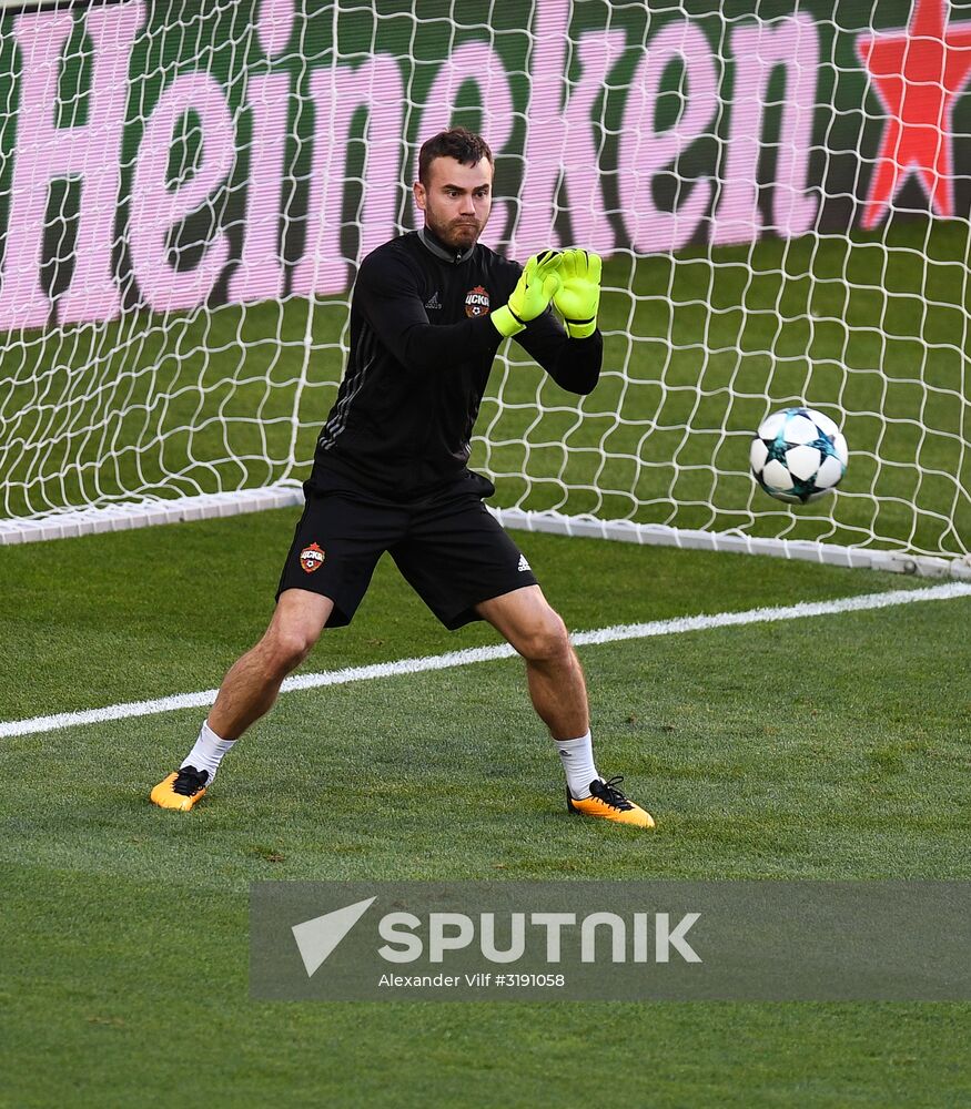 Football. Champions League. CSKA's training session