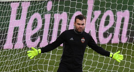 Football. Champions League. CSKA's training session