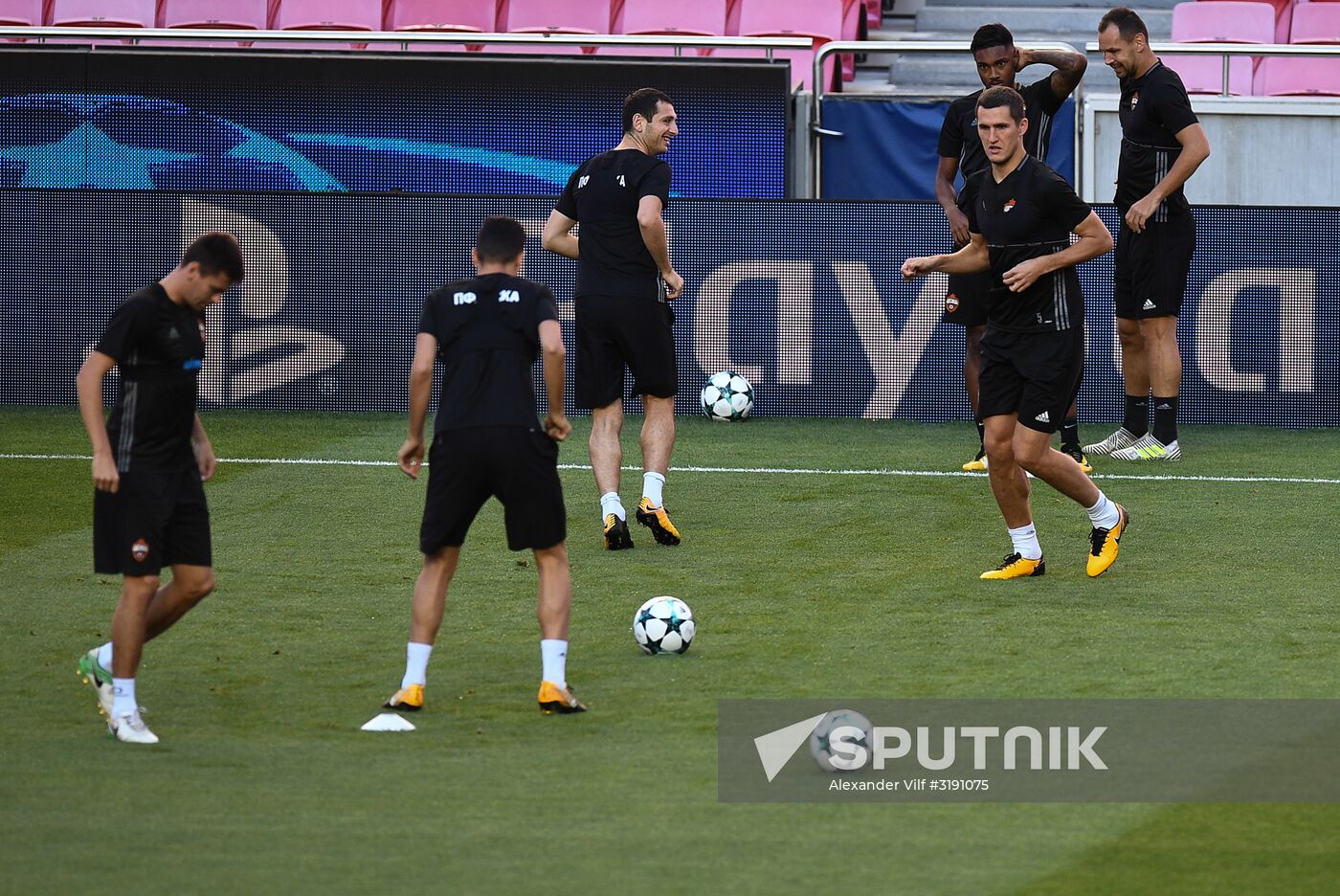 Football. Champions League. CSKA's training session