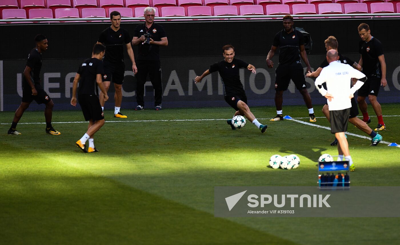 Football. Champions League. CSKA's training session