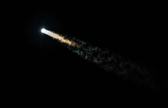 Proton-M carrier rocket with Amazonas-5 satellite vehicle launched from Baikonur Cosmodrome.