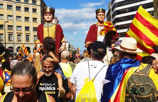 Rally in support of referendum for independence in Barcelona