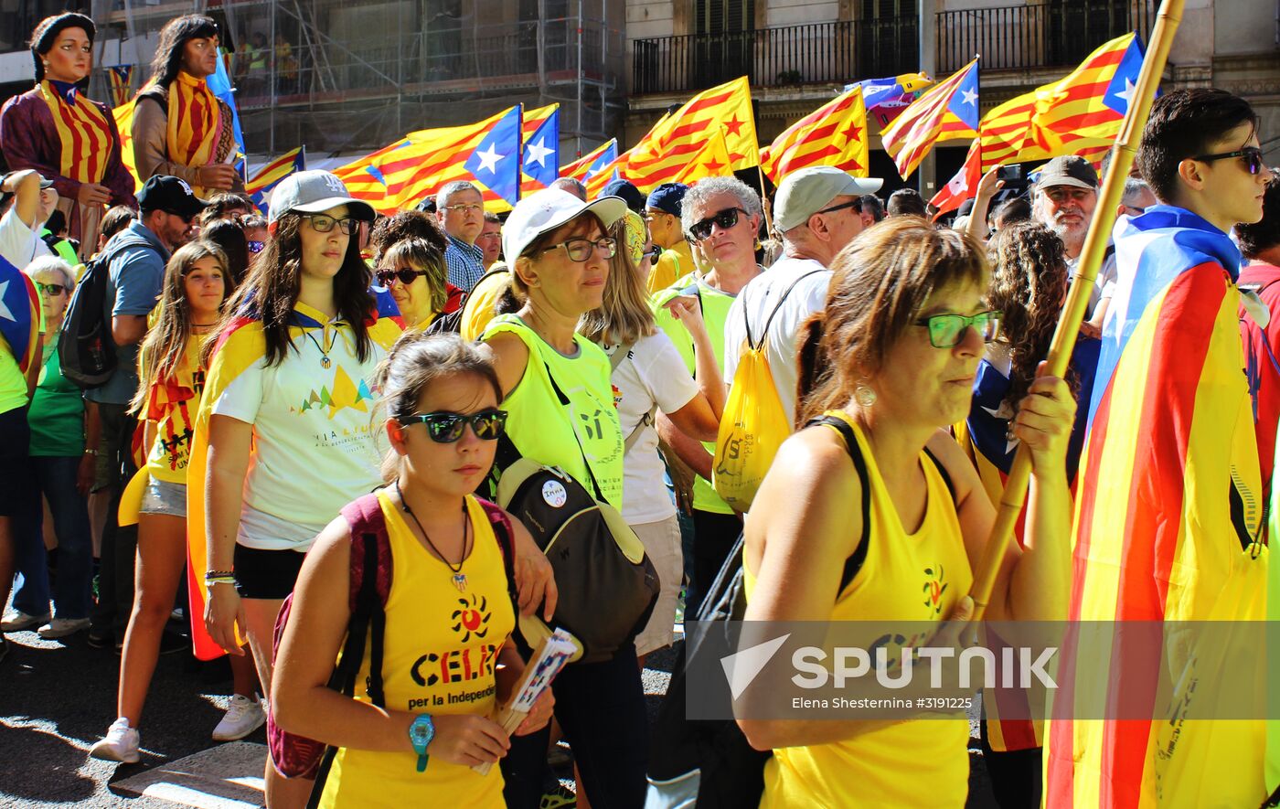 Rally in support of referendum for independence in Barcelona