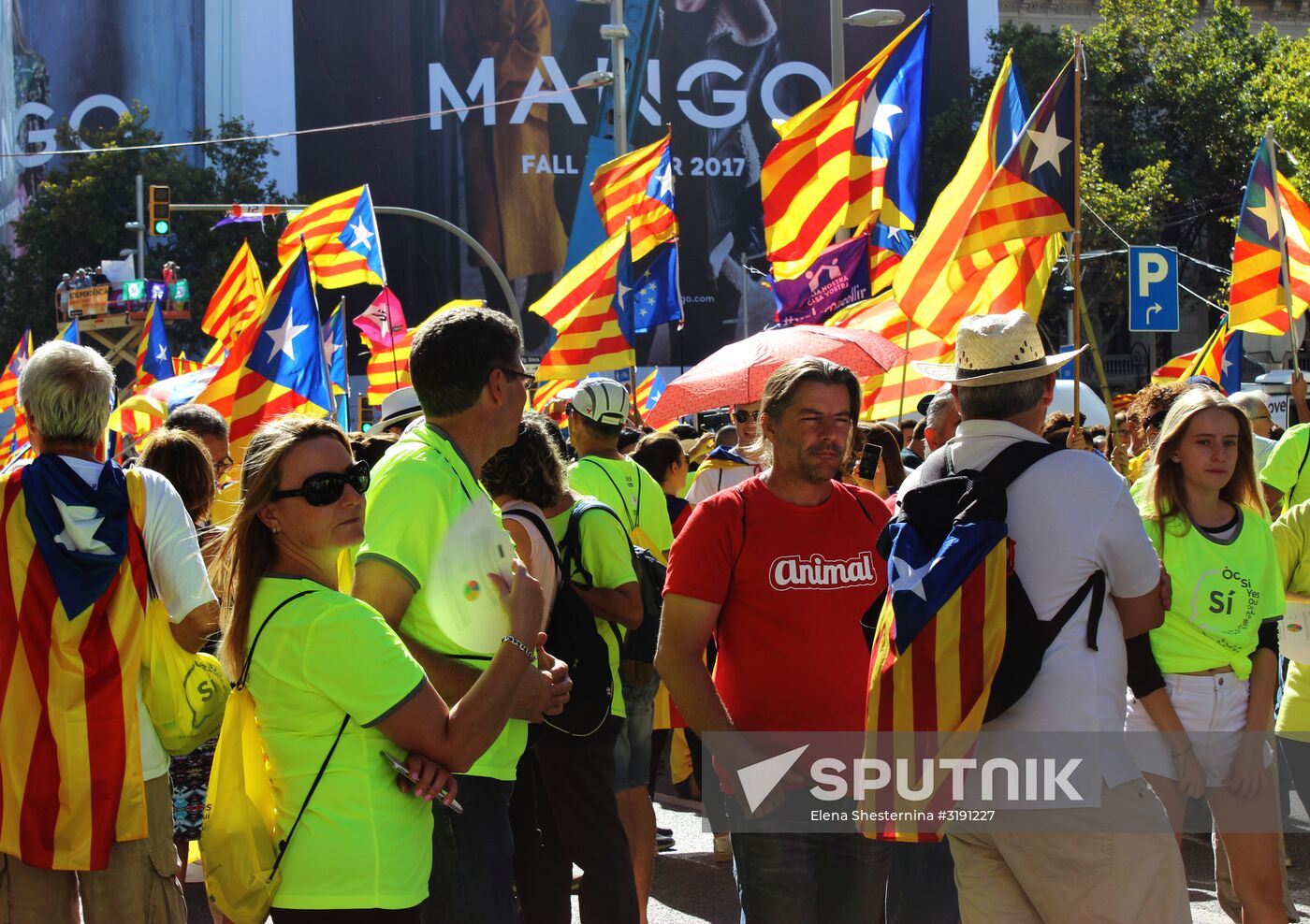 Rally in support of referendum for independence in Barcelona