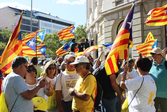 Rally in support of referendum for independence in Barcelona