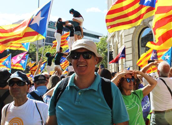 Rally in support of referendum for independence in Barcelona