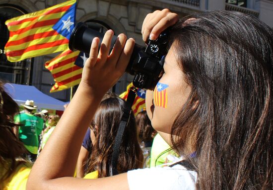 Rally in support of referendum for independence in Barcelona