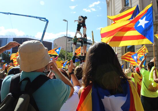 Rally in support of referendum for independence in Barcelona