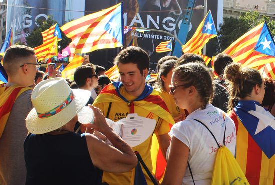Rally in support of referendum for independence in Barcelona