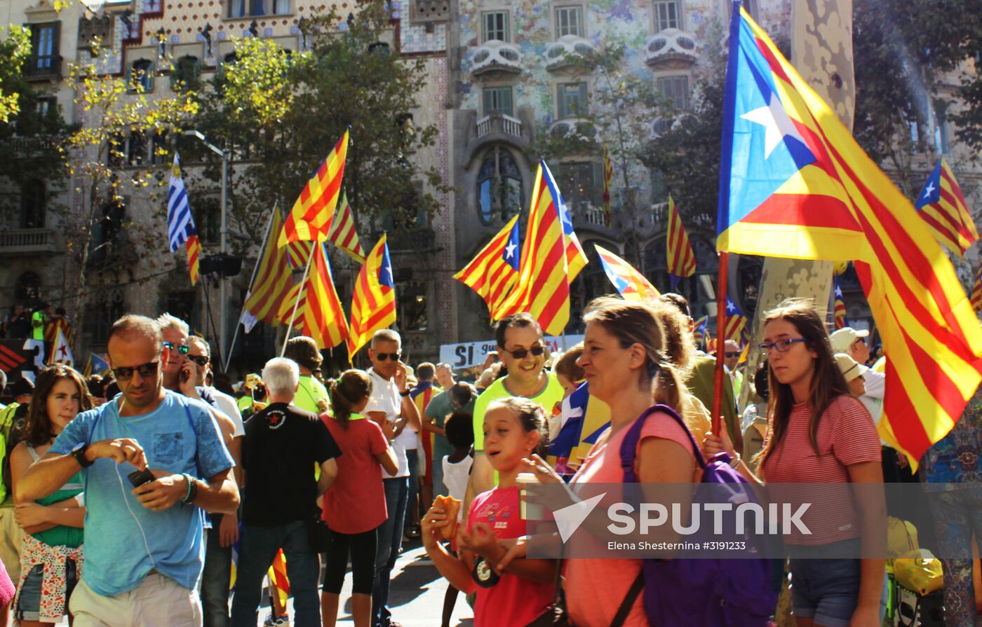 Rally in support of referendum for independence in Barcelona