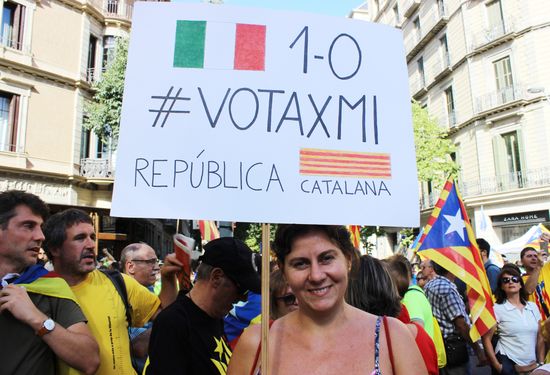 People of Barcelona support referendum