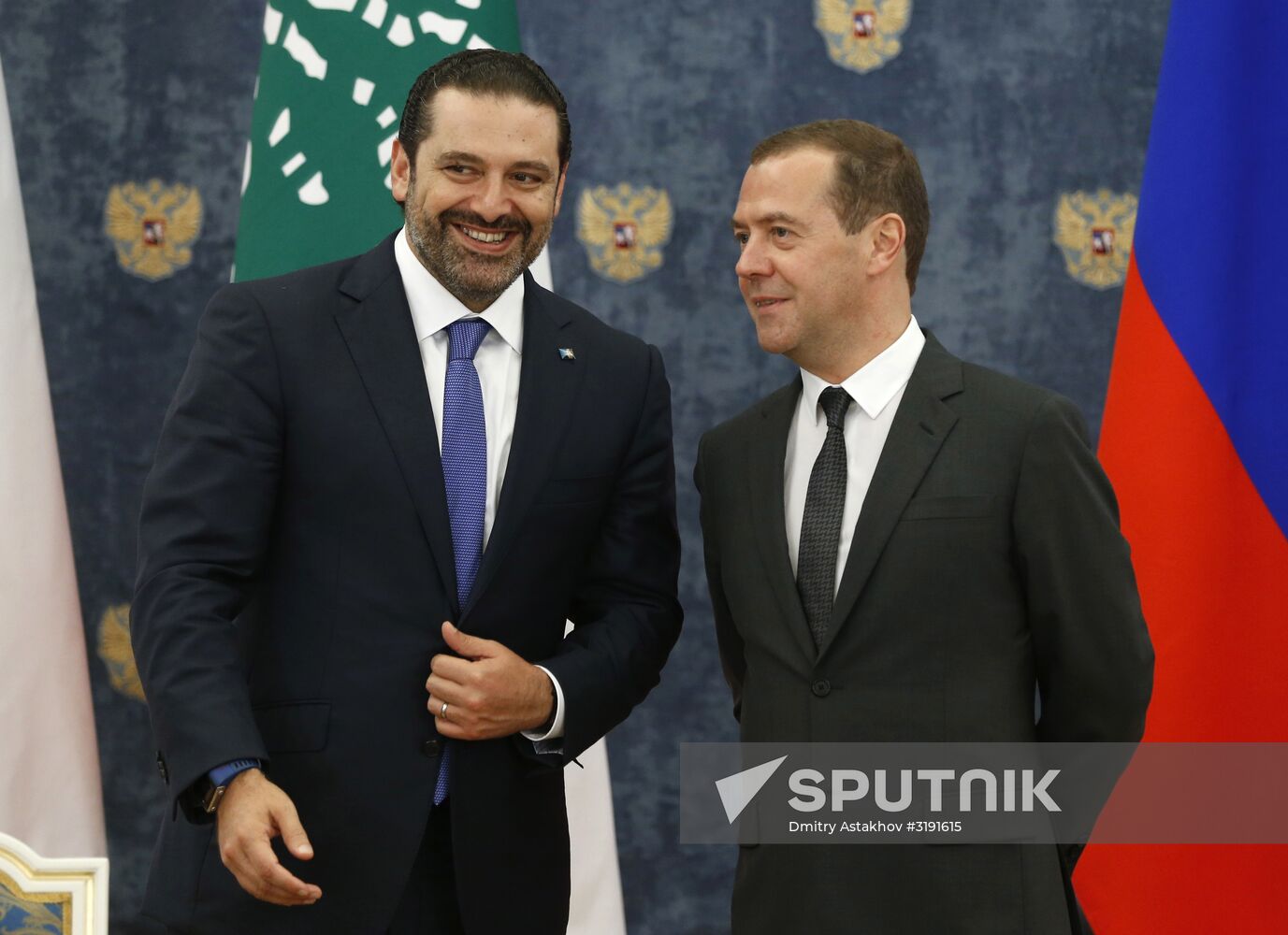 Prime Minister Dmitry Medvedev meets with Lebanese Prime Minister Saad Hariri