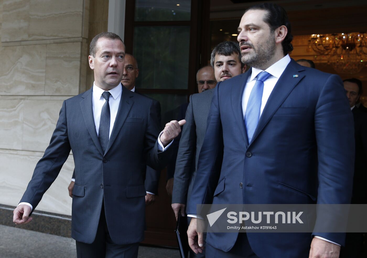 Prime Minister Dmitry Medvedev meets with Lebanese Prime Minister Saad Hariri